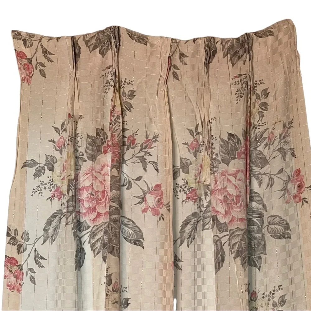 Vintage Handmade Pinch Pleated Drapes 84